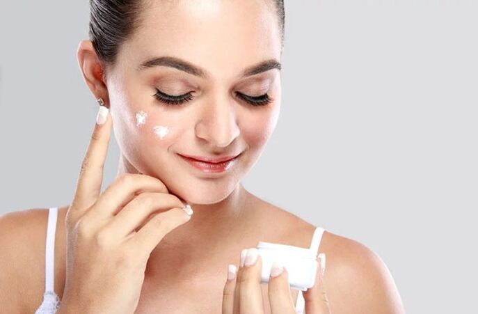 Before using the massager, apply cream to your face
